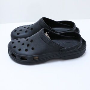 New mens black clogs plastic foam slides beach shoes water resistant size 13